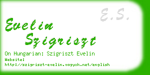 evelin szigriszt business card